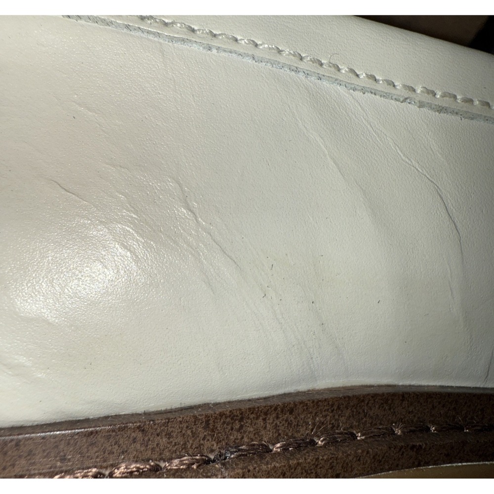 Nordstrom Trinity Leather Loafer Beige Cream 9M Chain Lug Sole - Picture 14 of 14